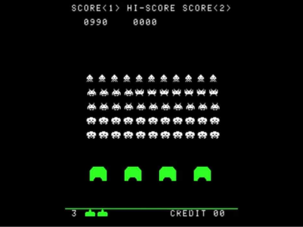 Screenshot from Space Invaders game