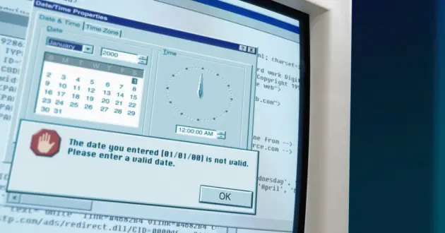 Y2K bug example in Windows system